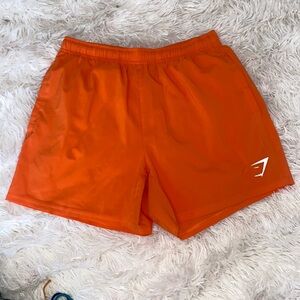 Men’s Size Small Gymshark Gym Shark Workout Shorts Orange
